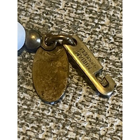 Miriam Haskell 1975-Mid 80’s VTG White Milk Glass Unique Shapes Beaded Necklace - Picture 9 of 10